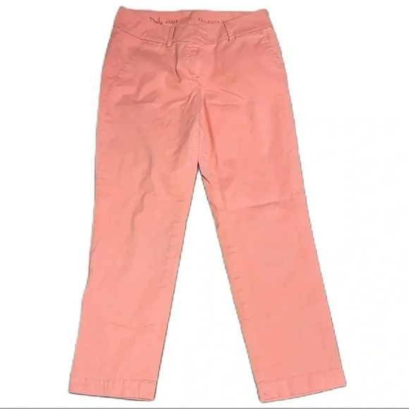 Talbots Chino Pants Daily Ankle petal pink cotton chino pants size 6 - Picture 2 of 9